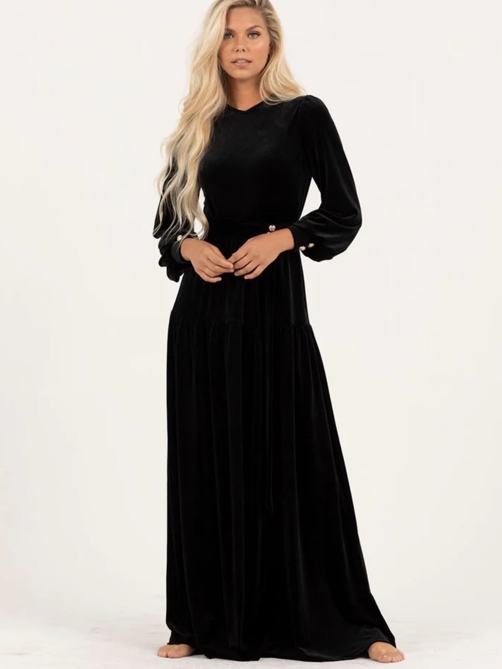 Aleeza Paris Mali Velvet Maxi Dress